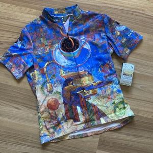 SUGOI Women’s Cycling Jersey Small Cafino Print